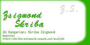 zsigmond skriba business card